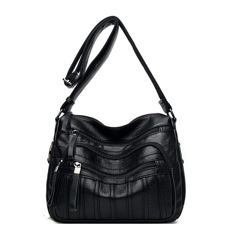 Women's Mother Simple Fashion Soft Leather Large Crossbody Bags
