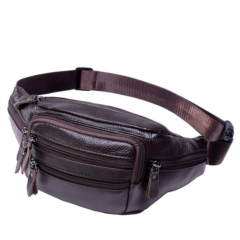 Men's Retro Cowhide First Layer Mobile Fashion Men's Waist Packs