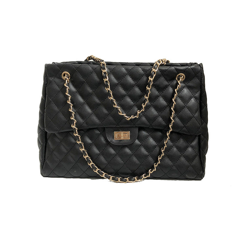 Women's Fashion Diamond Embroidery Thread Chain Large Crossbody Bags