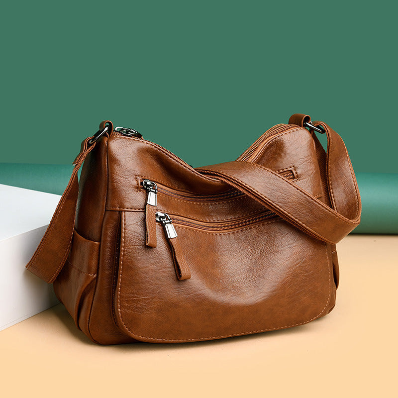 Women's Fashionable Korean Style Versatile Soft Leather Crossbody Bags