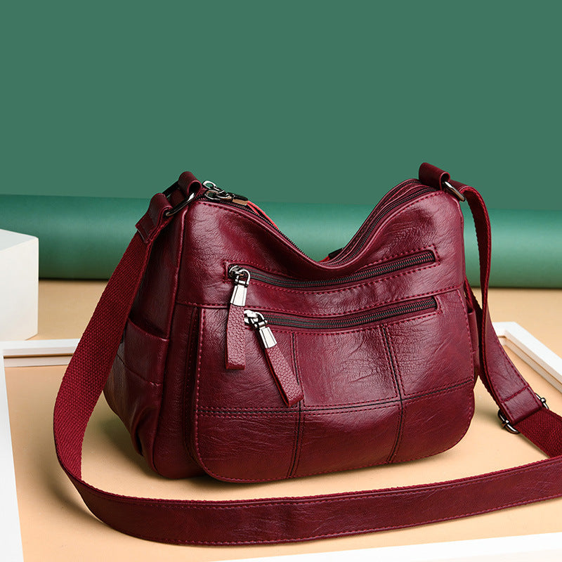Women's Fashionable Korean Style Soft Leather One Crossbody Bags