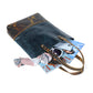 Blue Women's Leather Tote