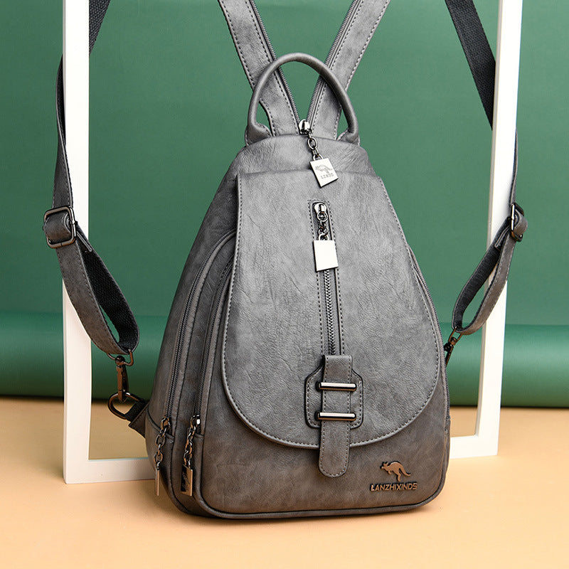 Women's Beautiful Fashionable Korean Soft Leather Backpacks