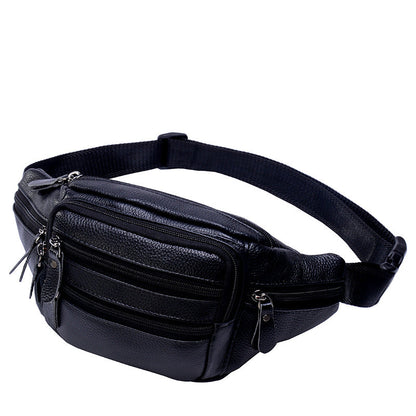 Men's Retro Cowhide First Layer Mobile Fashion Men's Waist Packs