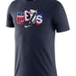 Nike NBA City Edition Essential Wordmark Collage T-Shirt (US Alpha Large Regular Regular Brooklyn Nets - Navy)