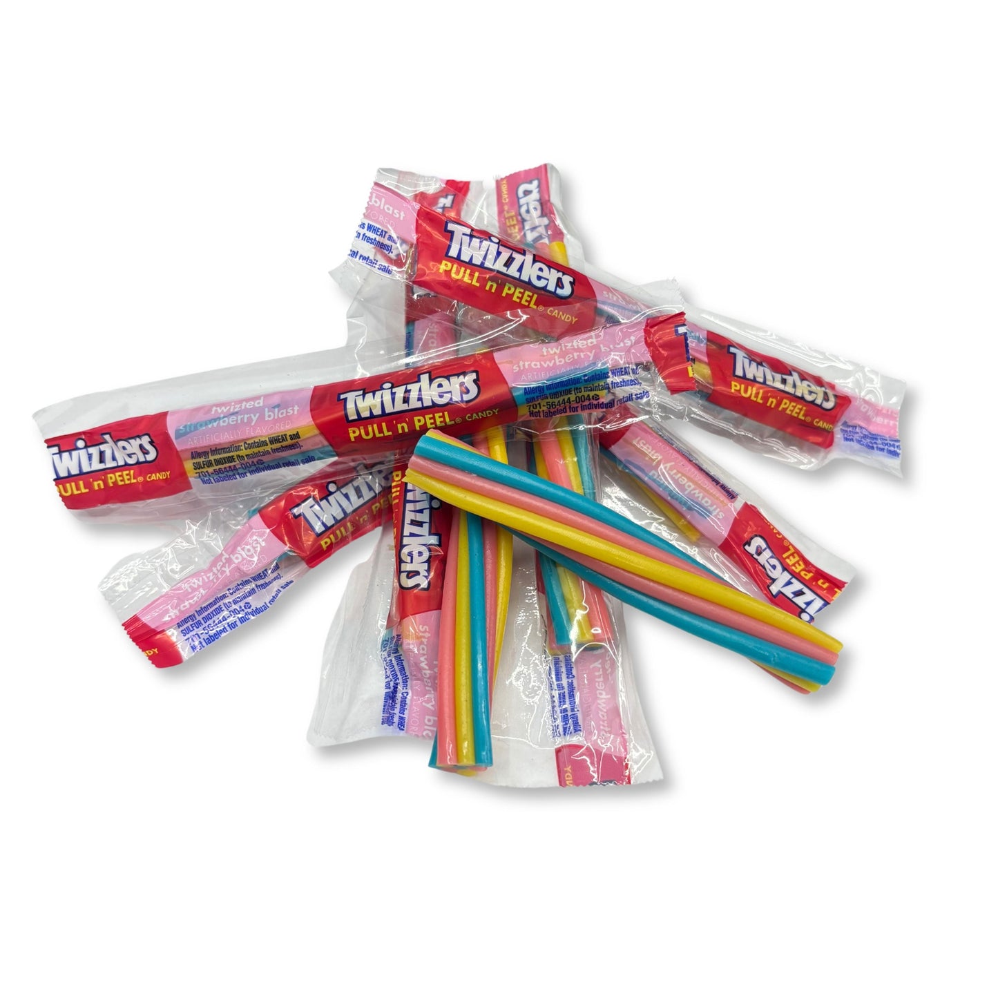 Caramelos Twizzlers Pull 'n' Peel – Explosión de fresa retorcida – Bolsa de gran valor