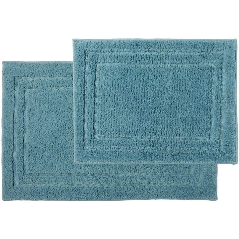 Juego de 2 piezas: Alfombrillas de baño de microfibra de pelo largo Bibb Home