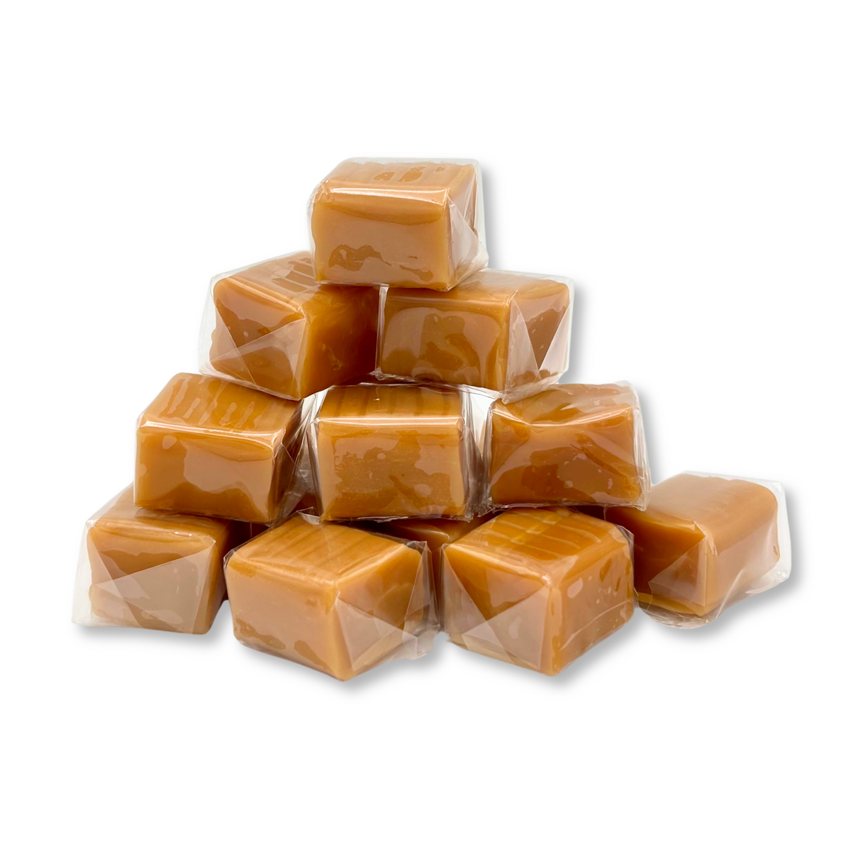 Caramelos cuadrados de vainilla y caramelo – Envueltos individualmente – Bolsa de valor a granel