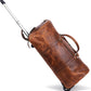 Tan Leather Trolley Bag 44L