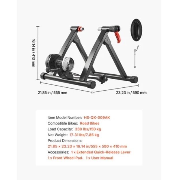 Soporte de ciclismo para interiores Uimoso Magnetic Bike Trainer, compatible con ruedas de 26-29 pulgadas y 700C