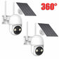 2PK 4MP Wireless WiFi Solar Powered Camera Outdoor Security Camera Pan/Tilt