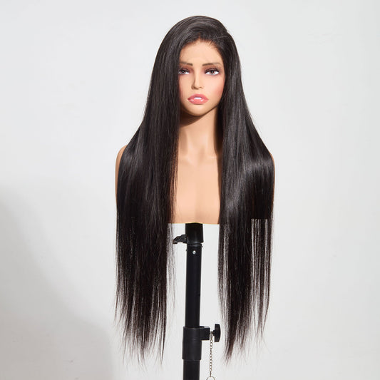 StariaHair 13"x6" HD Lace Straight 180% Frontal Wig #1B