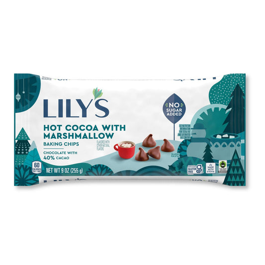 LILY’s Hot Cocoa with Marshmallow Baking Chips – No Sugar Added – 9 oz