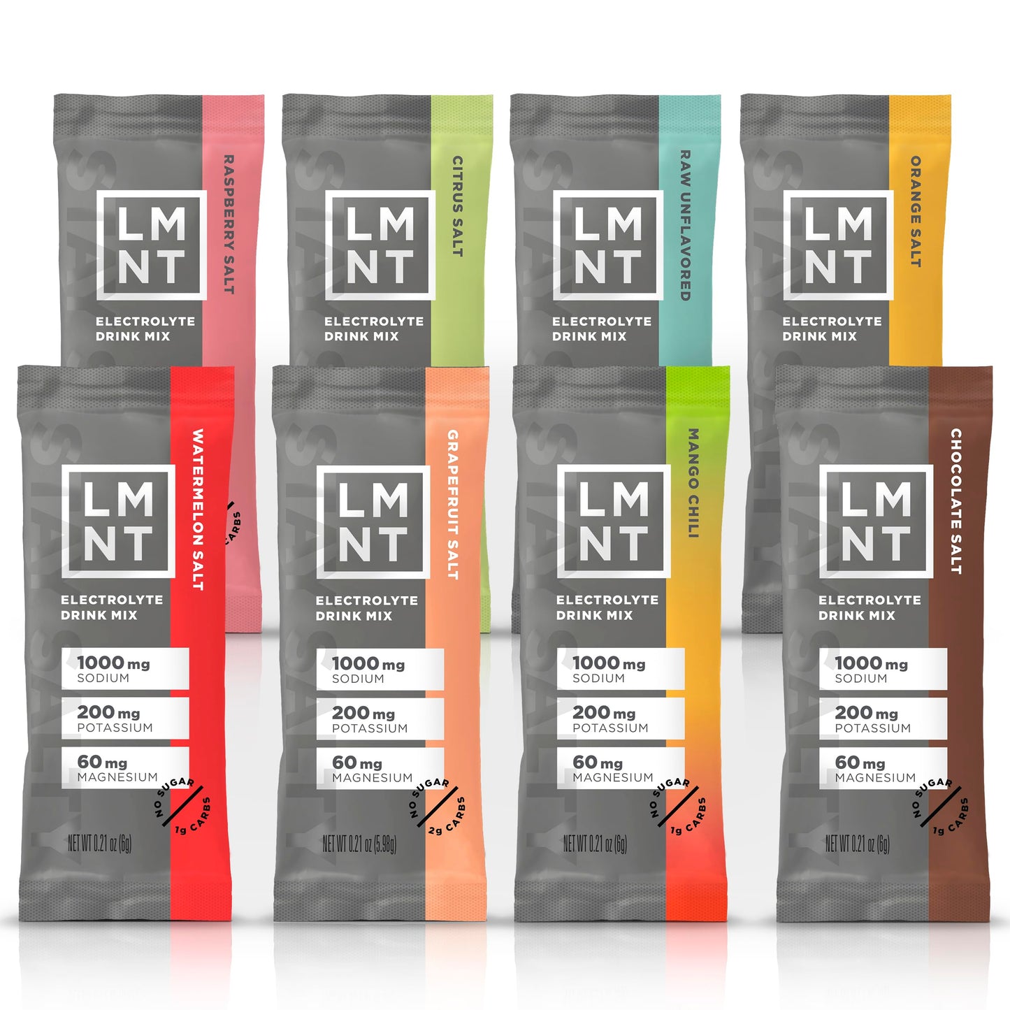 LMNT Keto Electrolyte Powder Packets | Mezcla de bebida de hidratación Paleo | Sin azúcar ni ingredientes artificiales | Paquete de muestra | 8 paquetes individuales