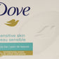 Jabones en barra sin perfume para piel sensible Dove - 6 unidades