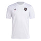 adidas Mens CF Short Sleeve Pre-Game T-Shirt White/Club Inter De Futbol Miami Large