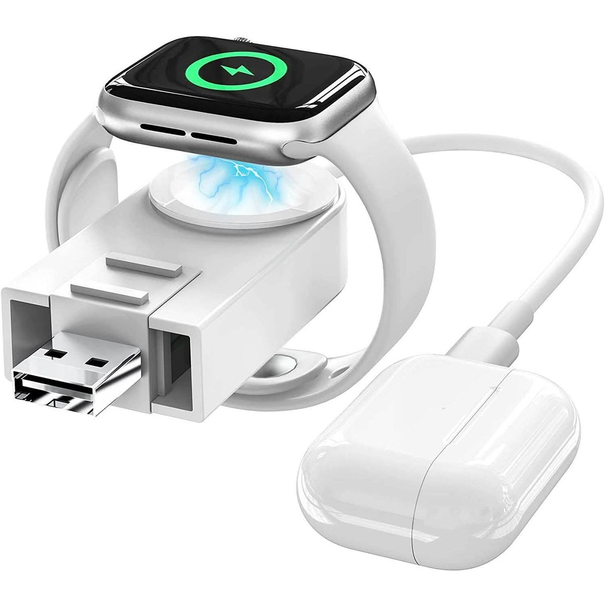 Cargador USB inalámbrico 2 en 1