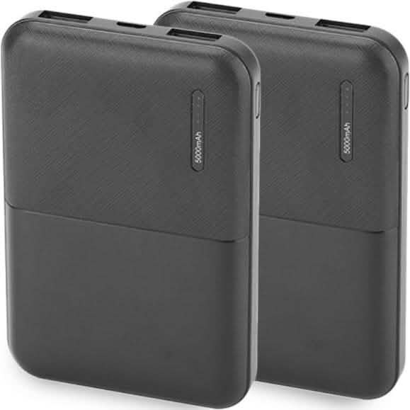 Paquete de 2: Batería externa de 5000 mAh