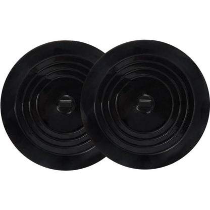 Paquete de 2: Tapón de Drenaje de Silicona Grande de 6" con Tope para el Cabello y Cubierta Plana con Succión