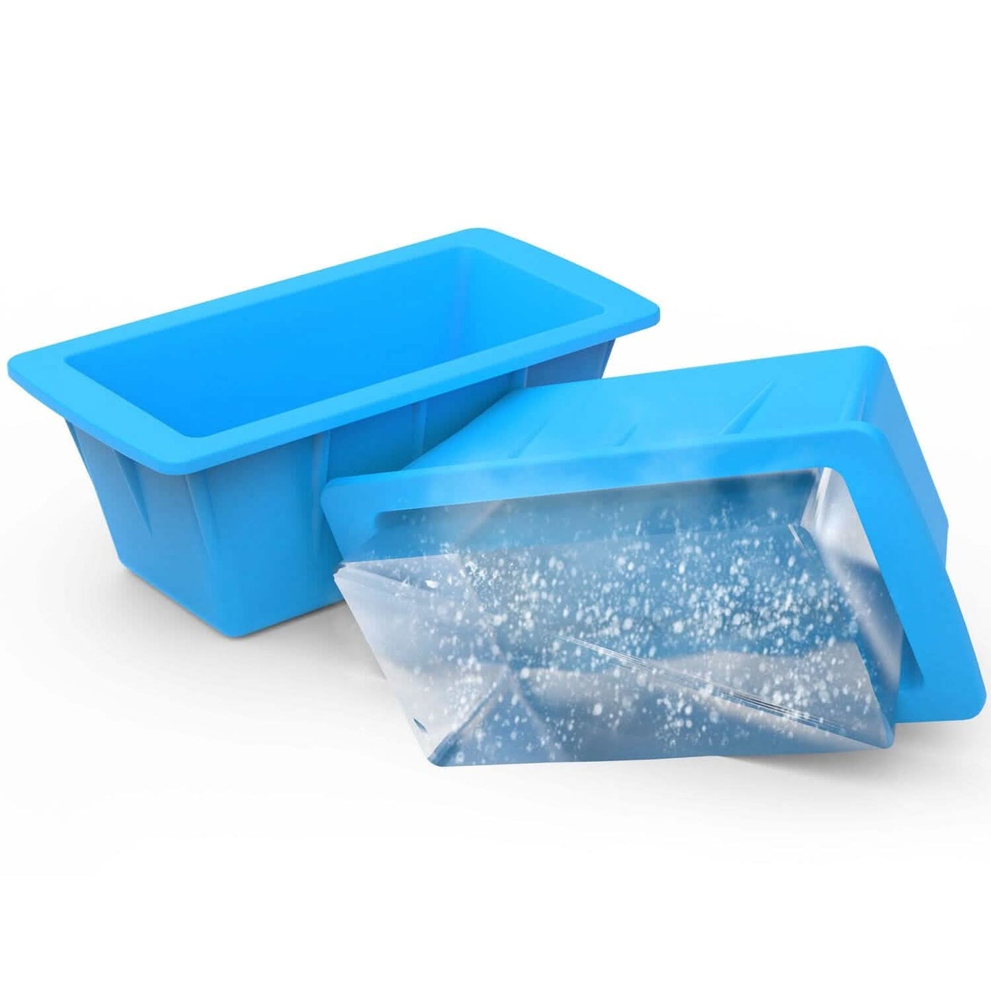 Paquete de 2: Moldes de silicona para bloques de hielo de congelador de 3 kg