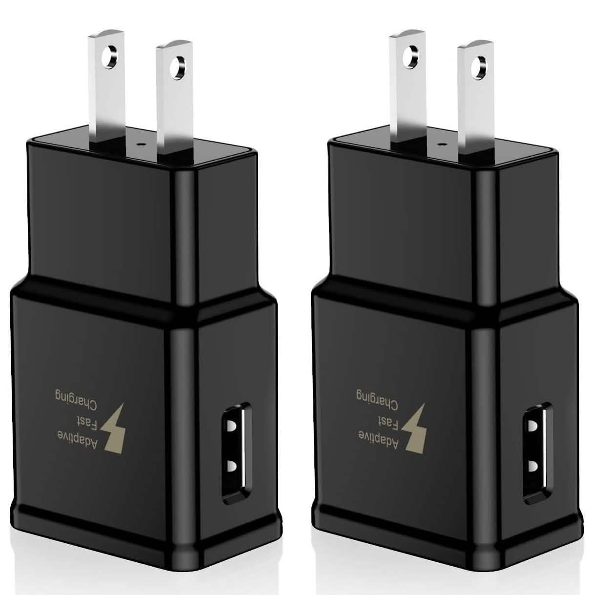 Paquete de 2: Cargador de pared de carga rápida adaptable