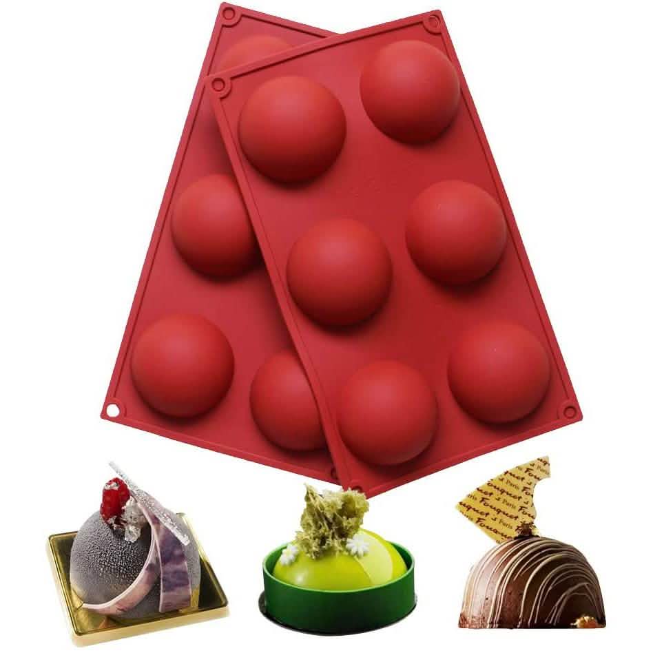 Paquete de 2: Molde de silicona de 6 cavidades Baker Depot