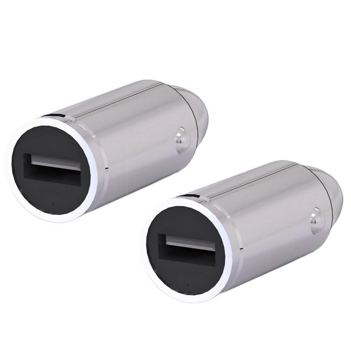 Paquete de 2: Cargador de coche Bracketron Xventure Silver Bullet 2.4 AMP