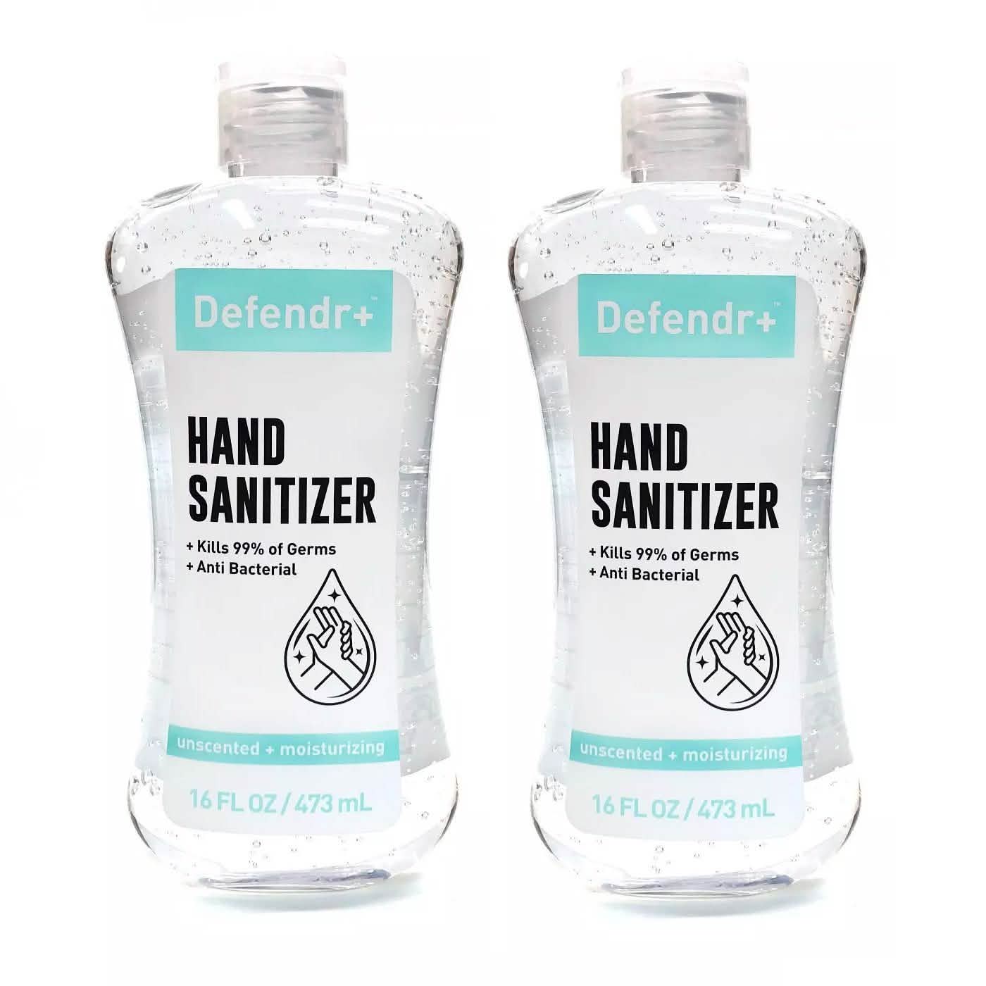 Paquete de 2: Desinfectante de manos antibacteriano Defendr+