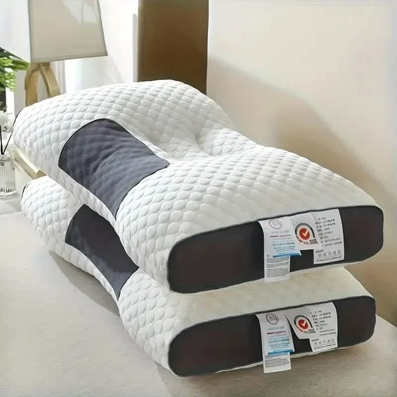 Knitted Antibacterial Cotton Massage Neck Pillow with Removable Cover