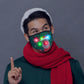 Paquete de 2: Mascarillas festivas LED luminosas