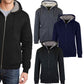 Paquete de 2: Suéter con capucha y cremallera de forro polar Sherpa grueso para hombre