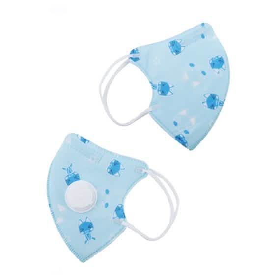 Paquete de 2: Mascarilla Respiratoria de Seguridad Protectora Multicapa para Niños