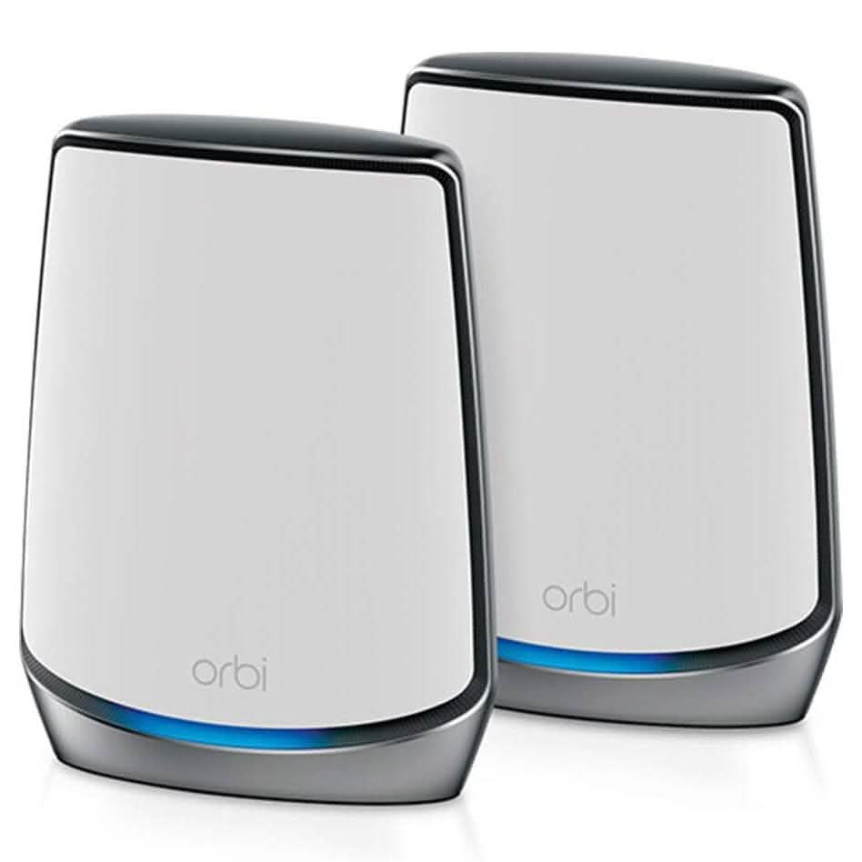 Paquete de 2: Sistema WiFi 6 de malla tribanda para todo el hogar Netgear Orbi RBK852 (reacondicionado)
