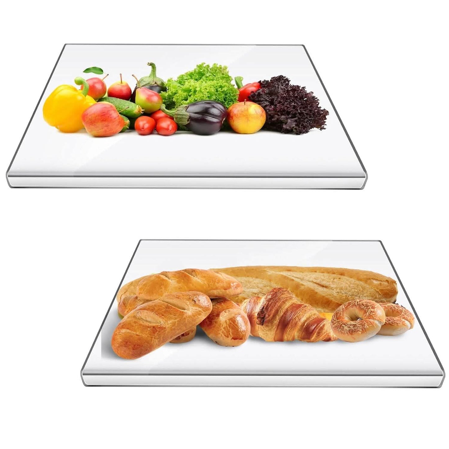 Paquete de 2: Protector de encimera de cocina transparente antideslizante para tablas de cortar