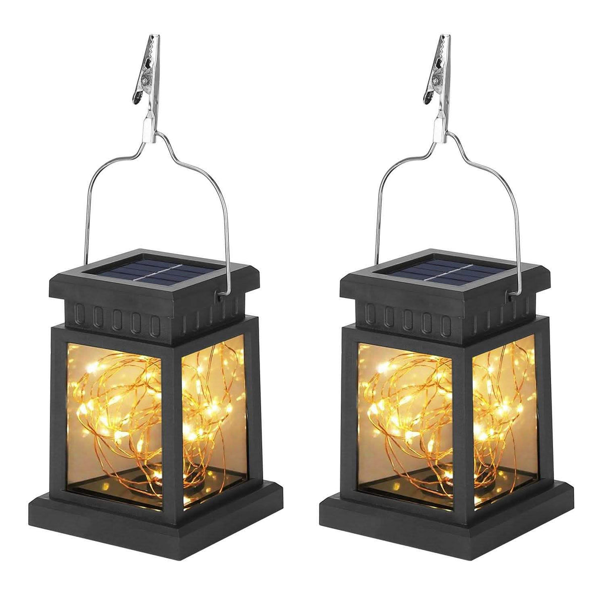 Paquete de 2: Luces colgantes solares con 30 cuentas LED