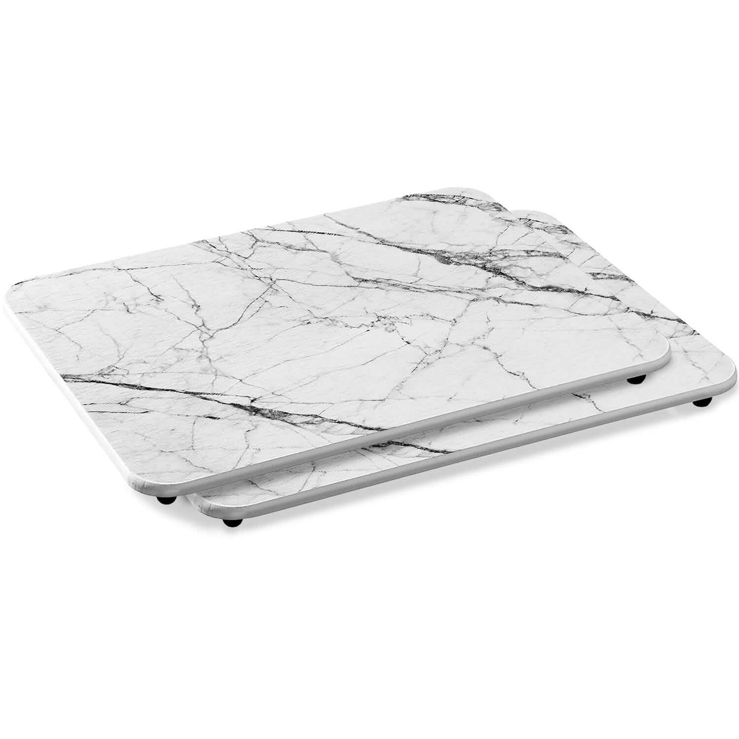 Paquete de 2: Tapete de secado de platos de piedra, tapete de tierra de diatomeas de silicona