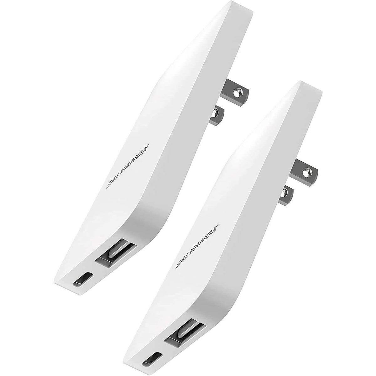 Paquete de 2: Adaptador de corriente delgado plano tipo C