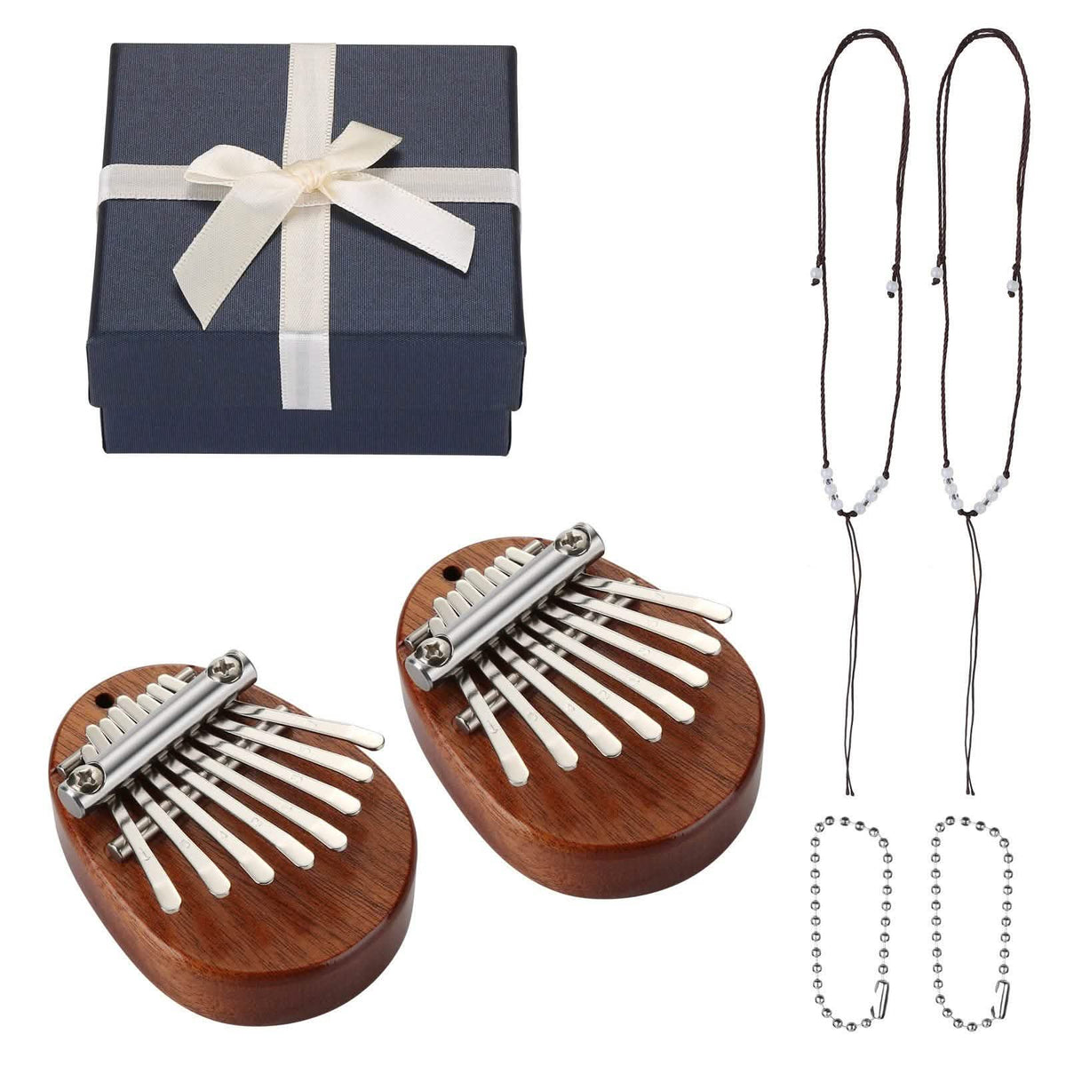 2 piezas: Kalimba de acrílico y piano de pulgar de caoba