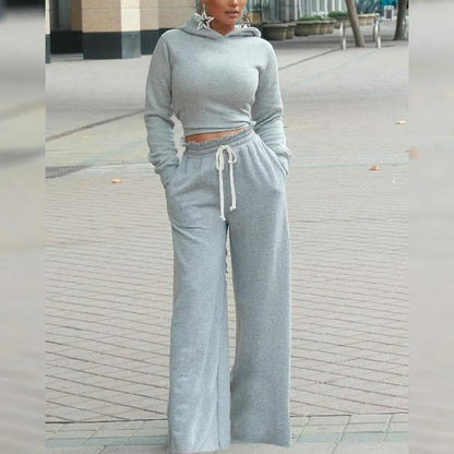 Traje de 2 piezas: Pantalón de pernera ancha con cordón y espalda descubierta
