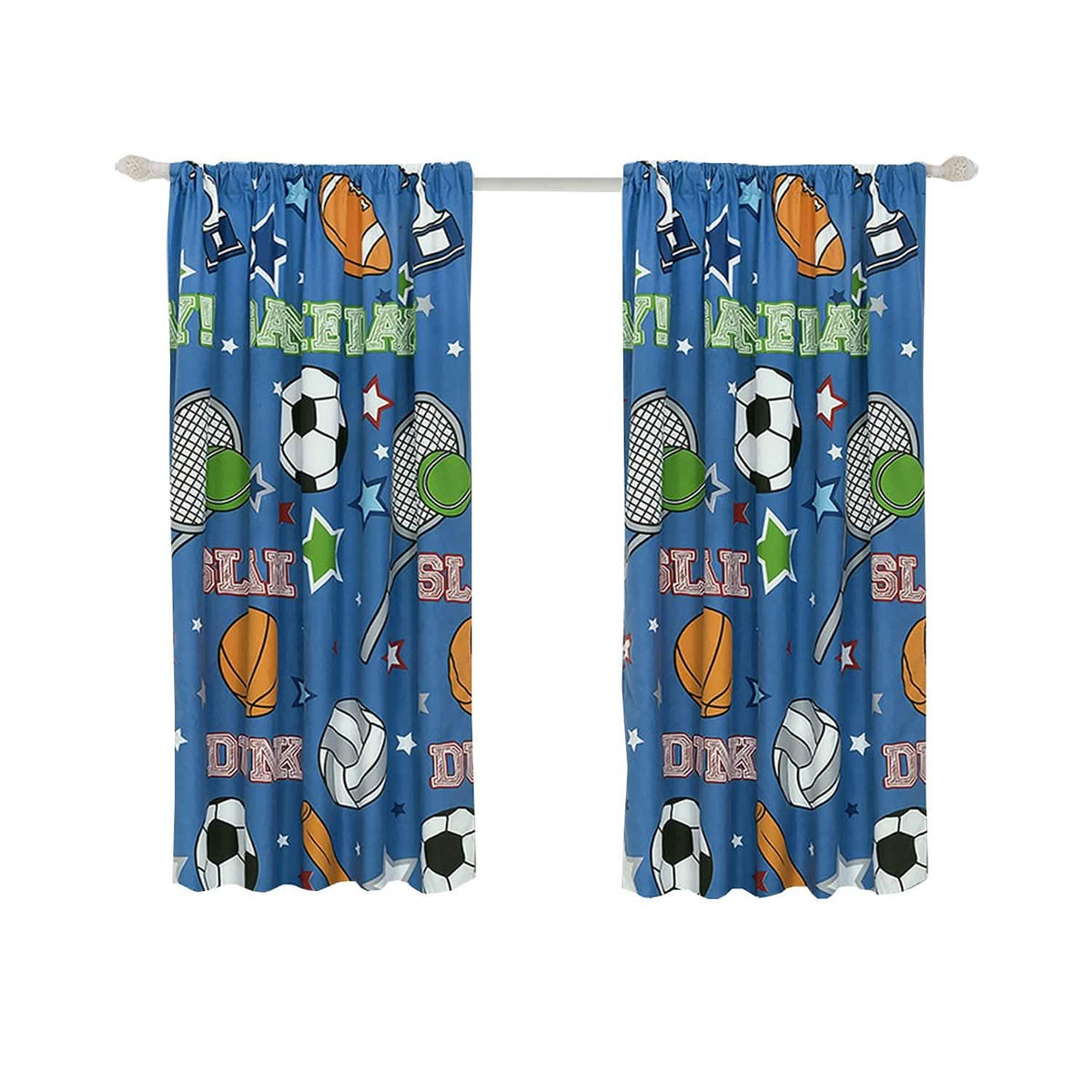 2-Piece Set: Kidz Mix Game Day Window Panel Pair