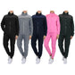 Conjunto de 2 piezas: Suéter y pantalón de chándal de forro polar a juego para mujer