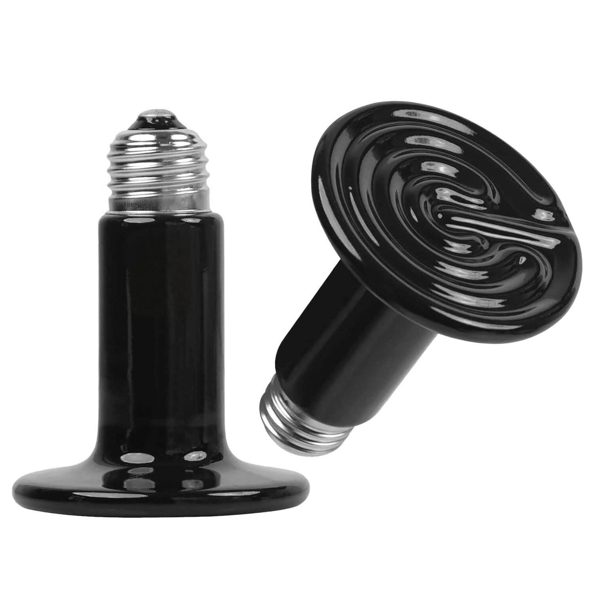 2-Piezas: Lámpara de calor infrarroja para reptiles de 150W sin emisión de luz