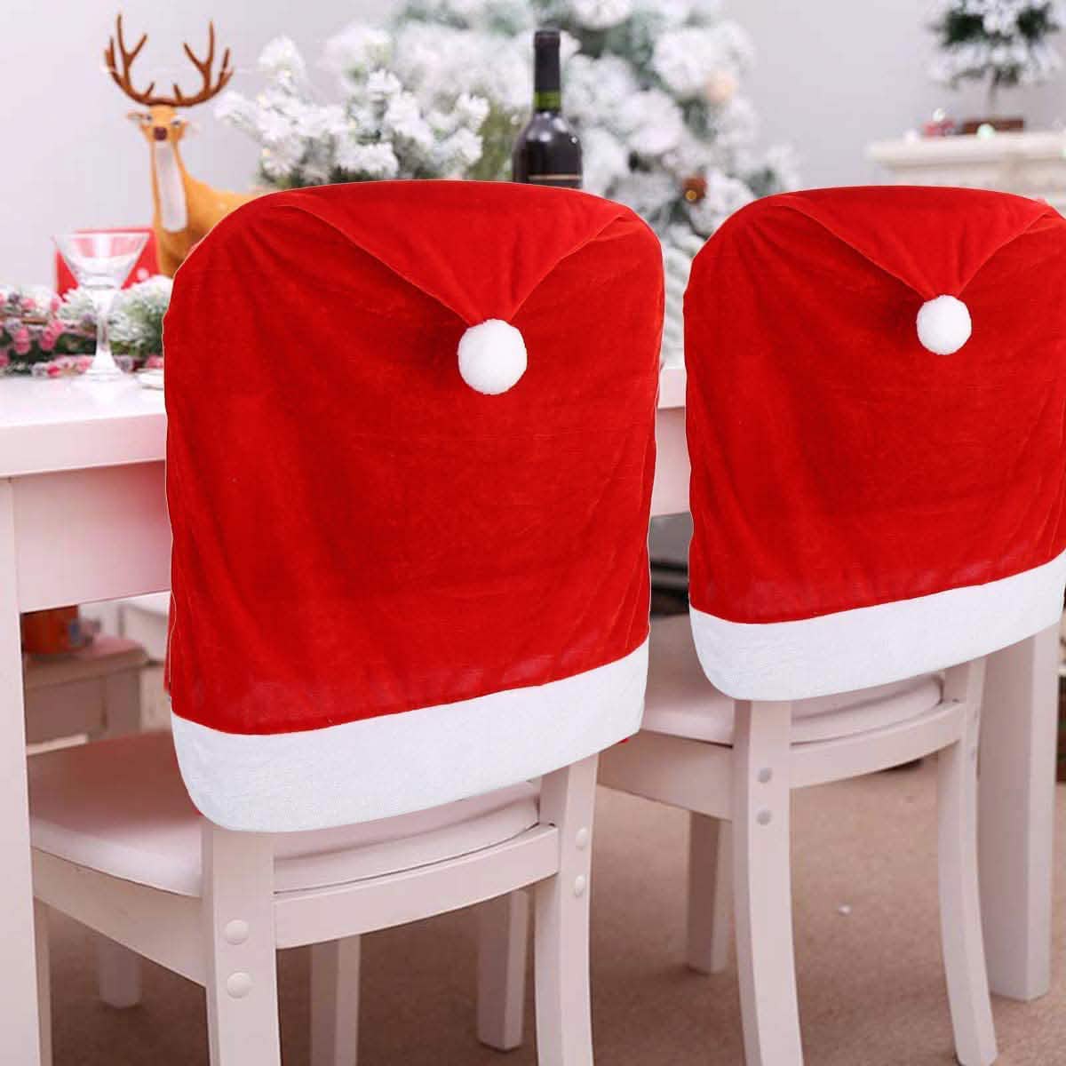 2 Piezas: Fundas Rojas para Sillas de Comedor