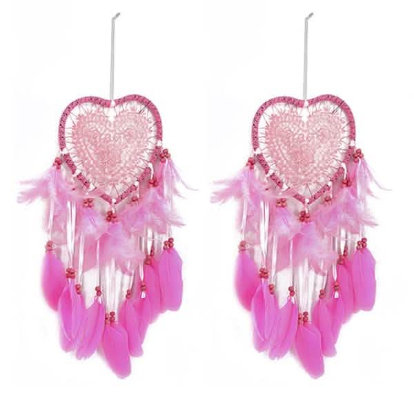 2 Piezas: Atrapasueños romántico de LED con plumas y luz nocturna