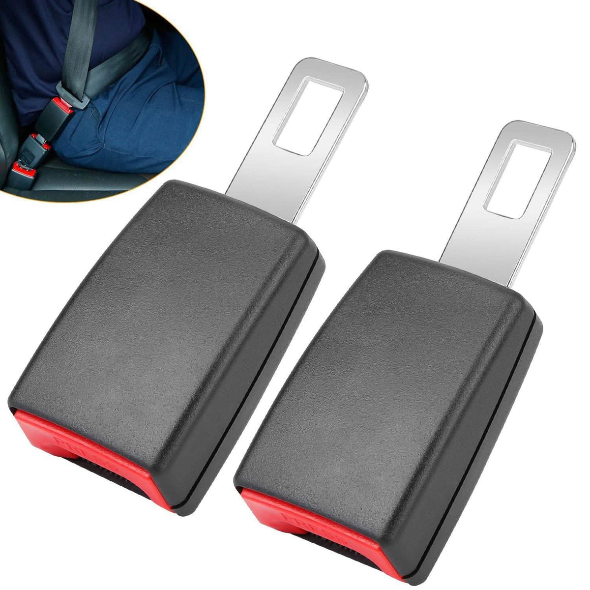 2 Piezas: Hebillas Universales para Extensión de Cinturón de Seguridad de Coche