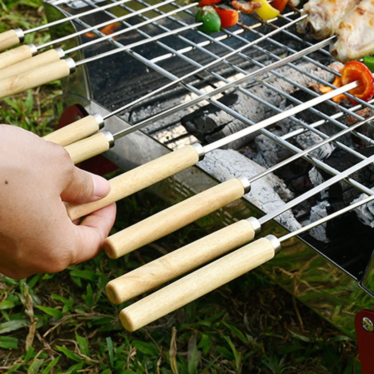 20-Piezas: Brochetas para Asar a la Parrilla