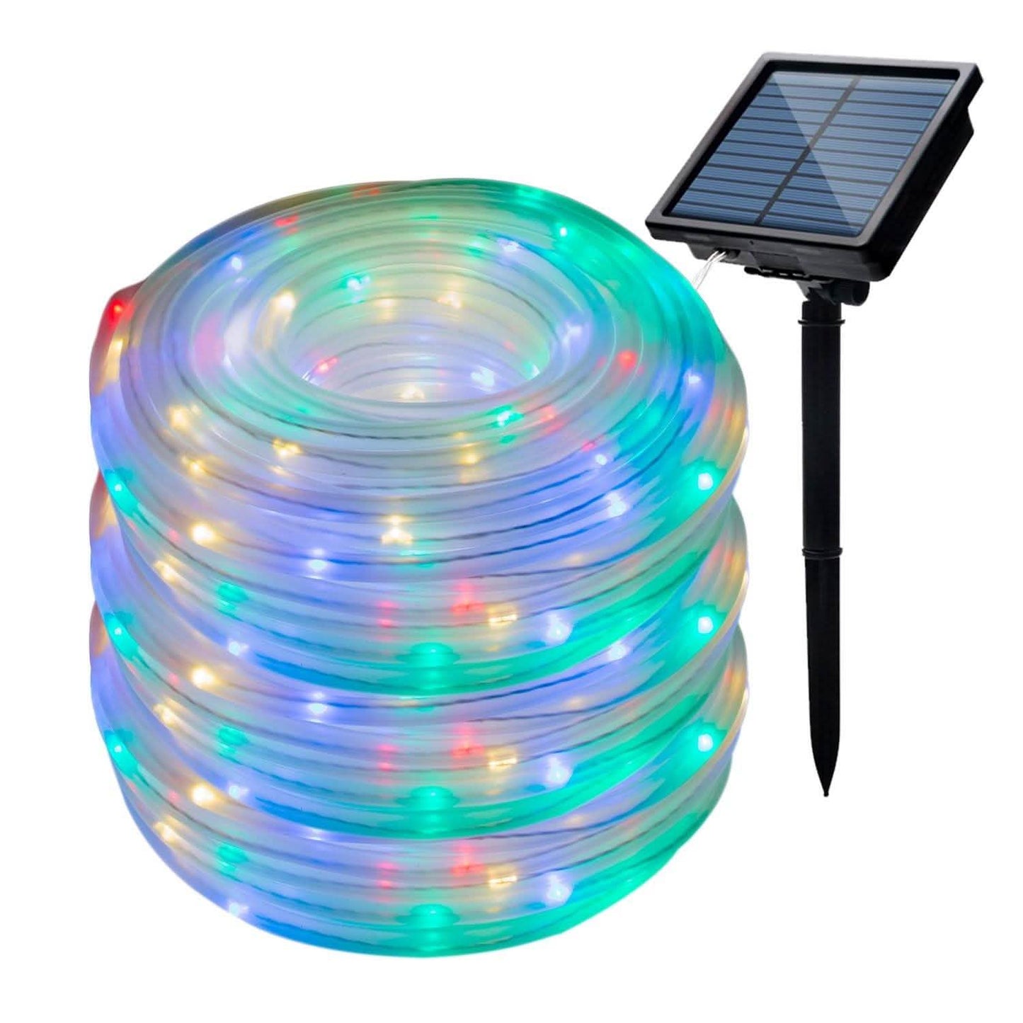 200 luces LED solares impermeables multicolor tipo cuerda de hadas