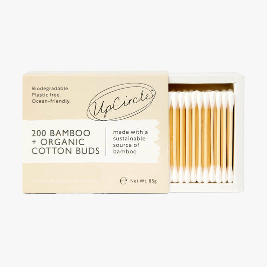 Hisopos de Algodón de Bambú Orgánico - 200 Unidades