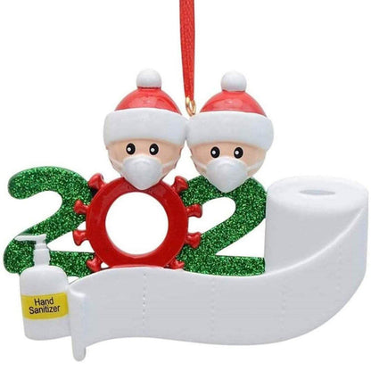 Adornos de Navidad personalizados para la familia de la cuarentena 2020
