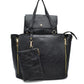 3 in 1 Side Zipper Women's Tote Handbag set